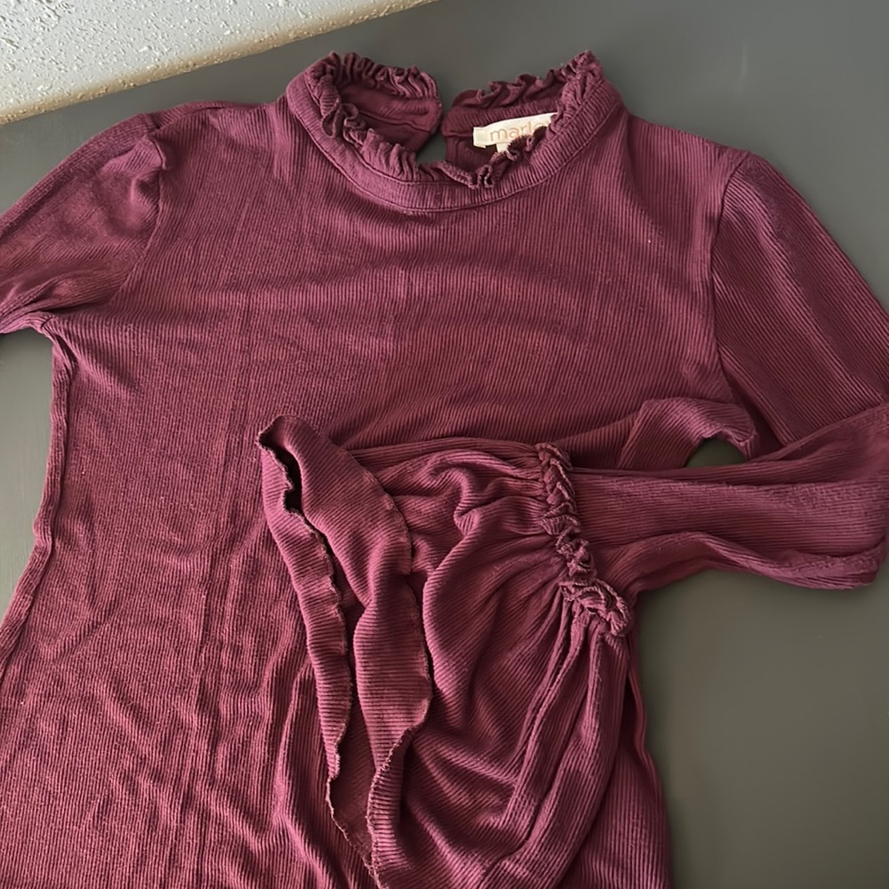 Maroon, long sleeve